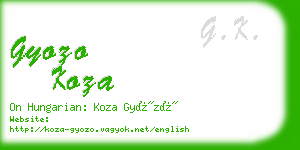 gyozo koza business card